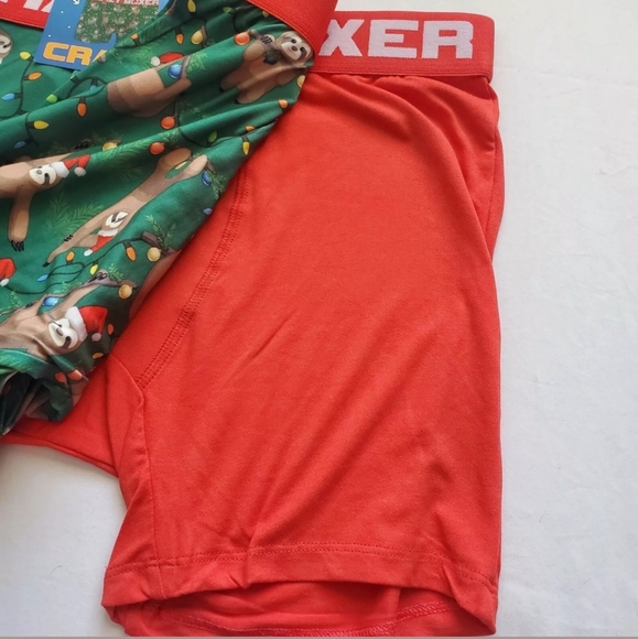 2 Pair Holiday Sloth Crazy Boxer Briefs - Picture 3 of 4